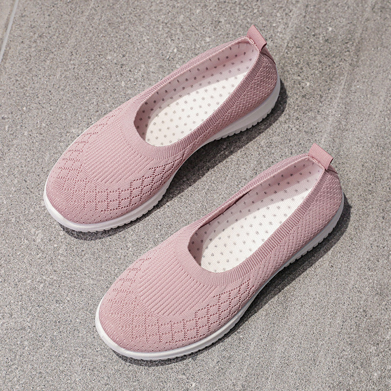 Damen Bequeme und atmungsaktive Slipper mit elastischem Bündchen EB