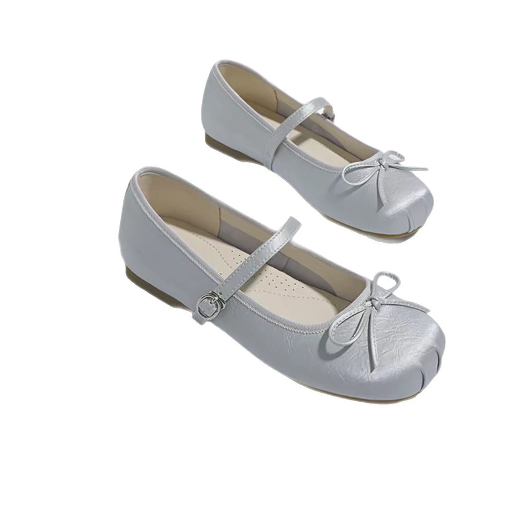 Damen Ballerinas mit elegantem Glanz und verspieltem Schleifen-Detail EB