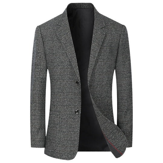Herren Business-Casual Sakko mit Glencheck und leichtem Stretch EB