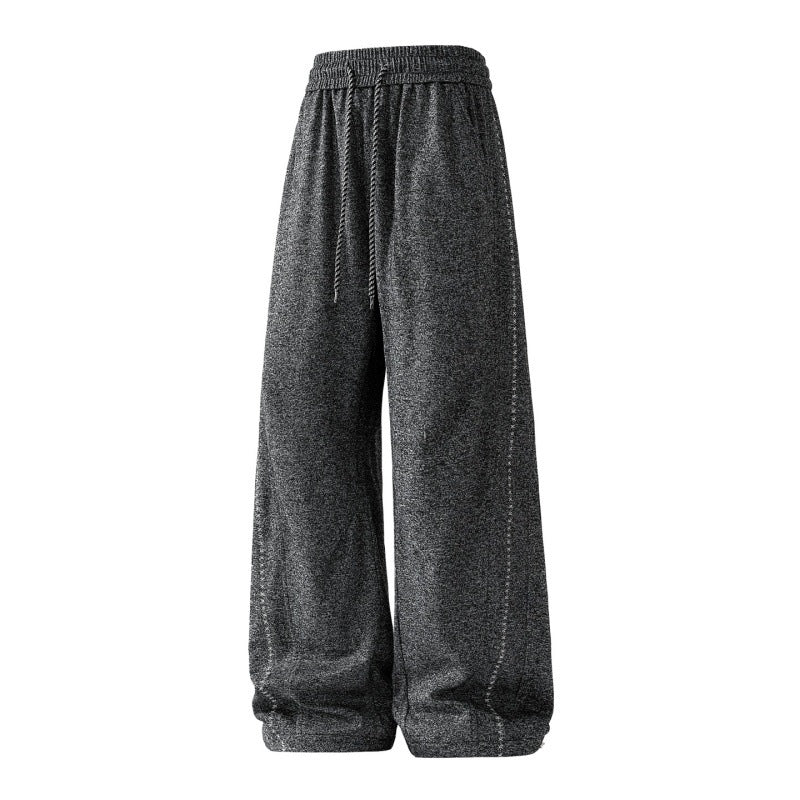 Damen weite Lounge-Sweatpants mit elastischem Kordelbund und dekorativer Seitennaht EB