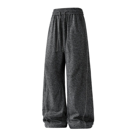 Damen weite Lounge-Sweatpants mit elastischem Kordelbund und dekorativer Seitennaht EB