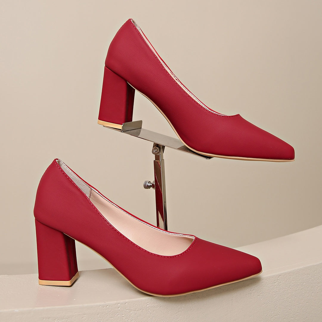 Damen elegante Pumps mit blockiertem Absatz EB