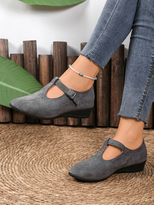 Damen Elegante Mokassins mit modischem Riemendesign EB