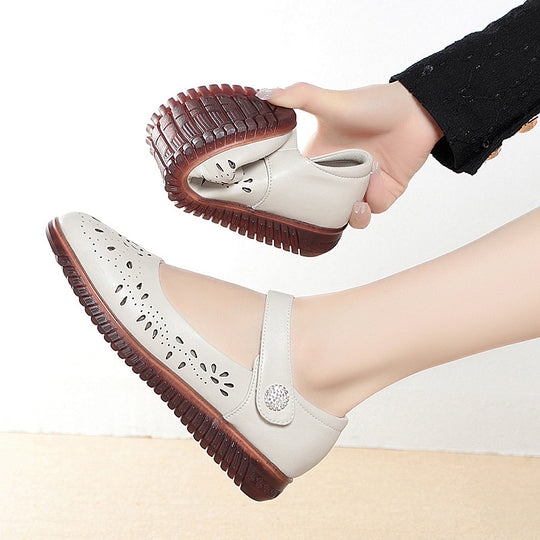 Damen Elegante und luftige Ballerinas mit verstellbarem Riemen EB