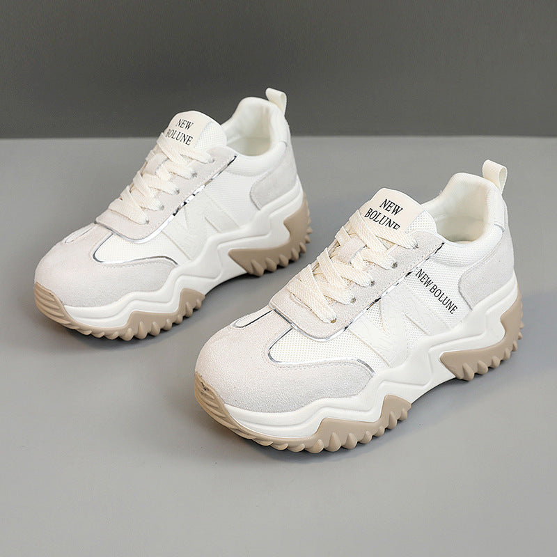 Damen Sportliche Chunky Sneakers mit rutschfester Laufsohle und atmungsaktivem Obermaterial EB