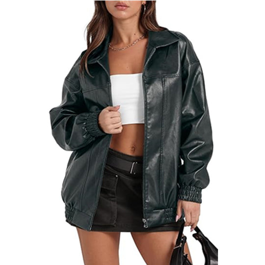 Damen modische und lässige Overshirt-Jacke EB