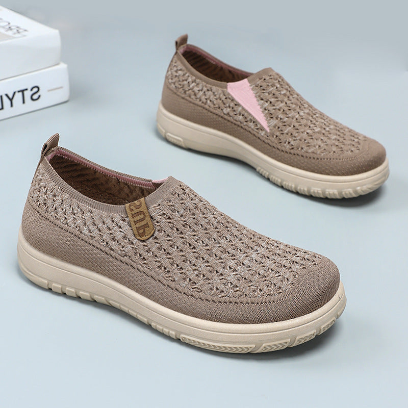 Damen Atmungsaktive Slip-On Freizeitschuhe mit elastischem Design EB