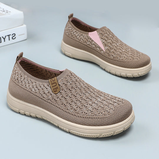 Damen Atmungsaktive Slip-On Freizeitschuhe mit elastischem Design EB