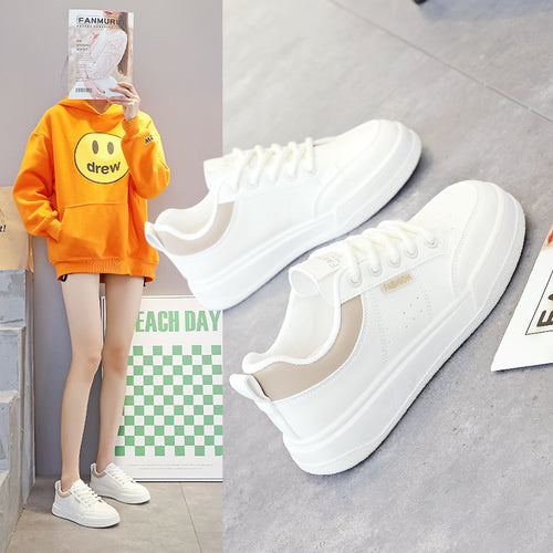 Damen Modische Sneaker mit strapazierfähigem Obermaterial und luftiger Sohle EB