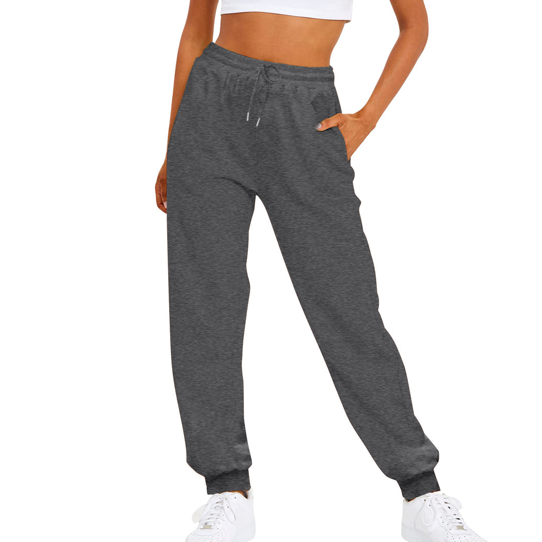 Damen nan komfortable Jogginghose mit Kordelzug Seitentaschen und geripptem Knöchelabschluss EB
