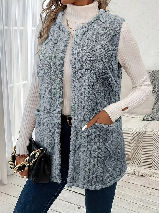 Damen Strickweste mit luxuriösem Obermaterial EB