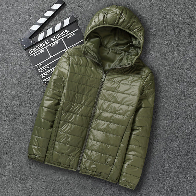Herren nan ultraleichte Kapuzen-Steppjacke mit Packfunktion und winddichtem Shell EB