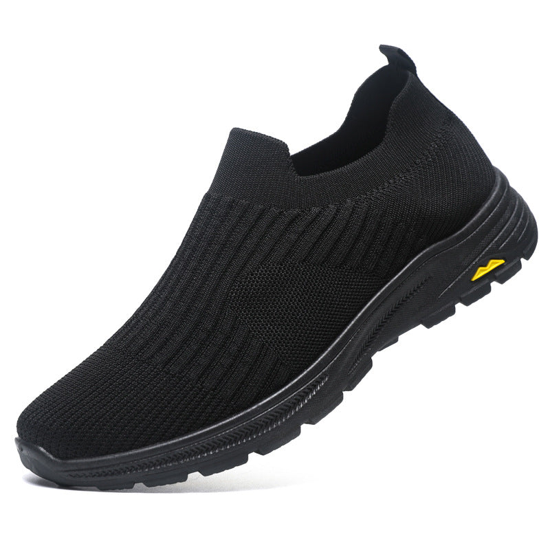 Damen Atmungsaktive Slip-On Sneakers mit elastischem Strick-Obermaterial EB