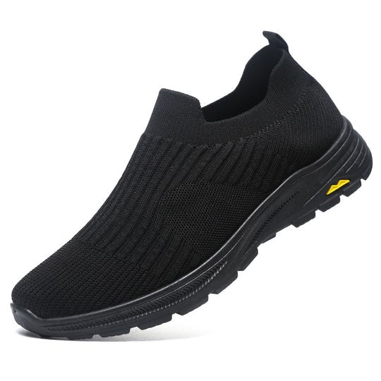 Damen Atmungsaktive Slip-On Sneakers mit elastischem Strick-Obermaterial EB
