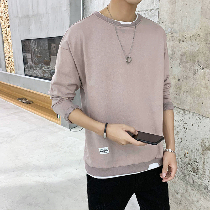 Herren lässiger Sweatshirt mit kontrastierendem Saum EB