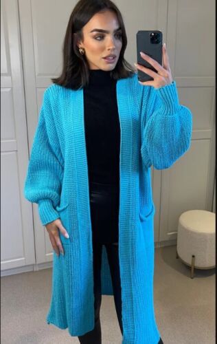 Damen Langstrickjacke mit grober Maschenstruktur und praktischen Taschen EB