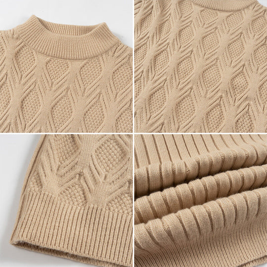 Herren Rollkragenpullover mit strukturierter Strickoberfläche EB