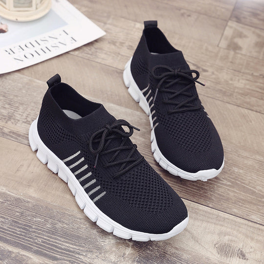 Damen atmungsaktive Freizeit-Sneakers mit flexiblem Obermaterial EB