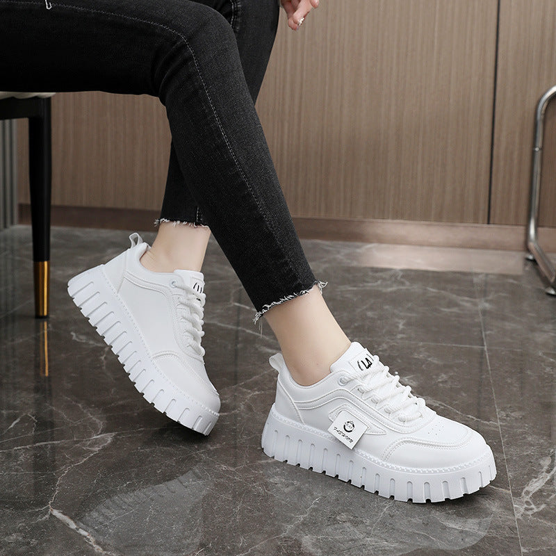Damen modische Plateau Sneakers mit rutschfester Sohle und atmungsaktivem Obermaterial EB