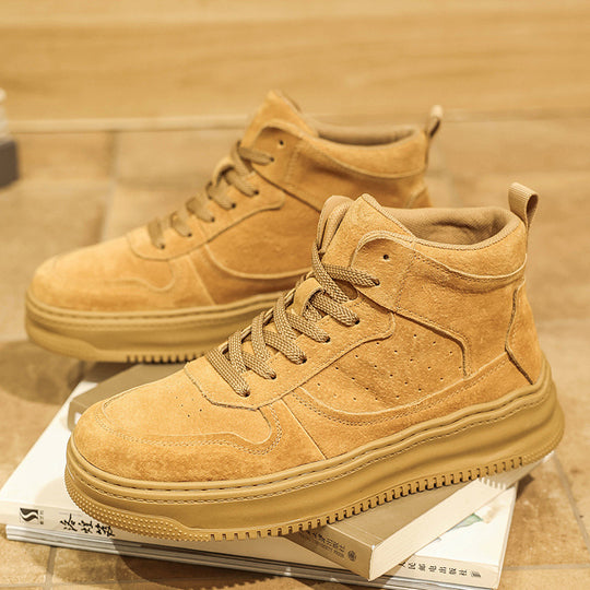 Damen Modische High-Top Sneakers mit dicker Sohle und bequemer Innenpolsterung EB