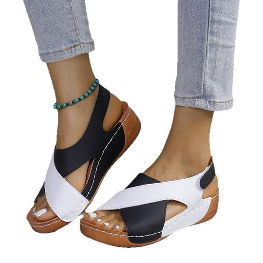 Damen Komfortable und atmungsaktive Sandalen mit offenen Fersen EB