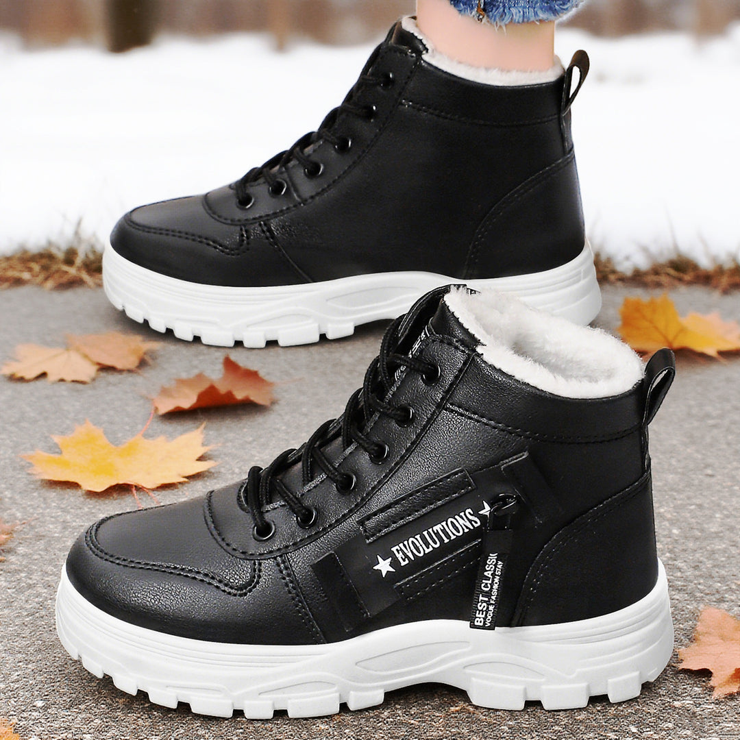 Damen Stylische und isolierte Winterstiefel mit rutschfester Sohle EB