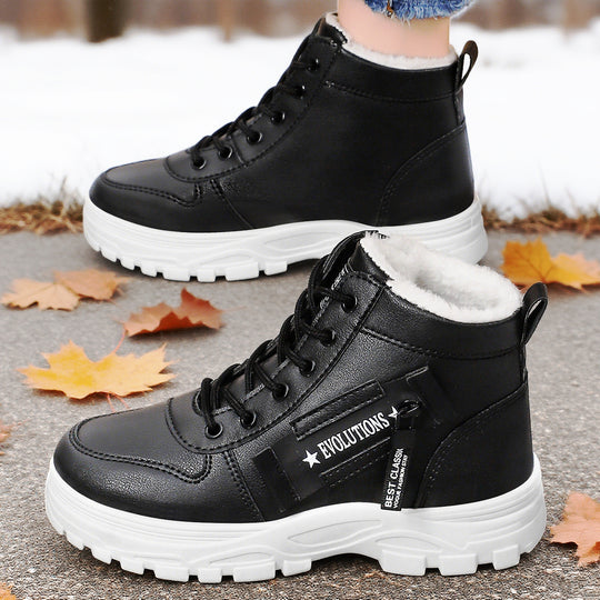 Damen Stylische und isolierte Winterstiefel mit rutschfester Sohle EB
