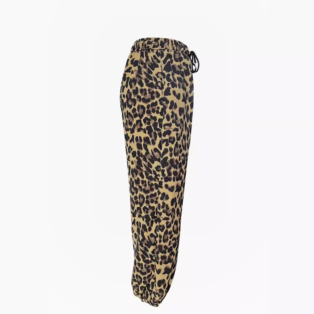 Damen Sportliche Jogginghose mit tierischem Motiv und elastischem Bund EB