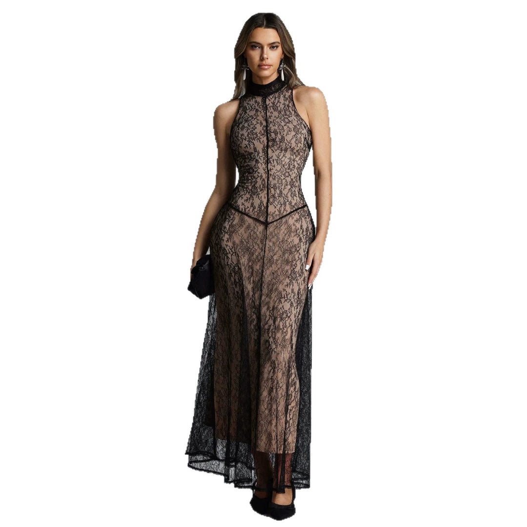 Damen Spitzen Abendkleid EB