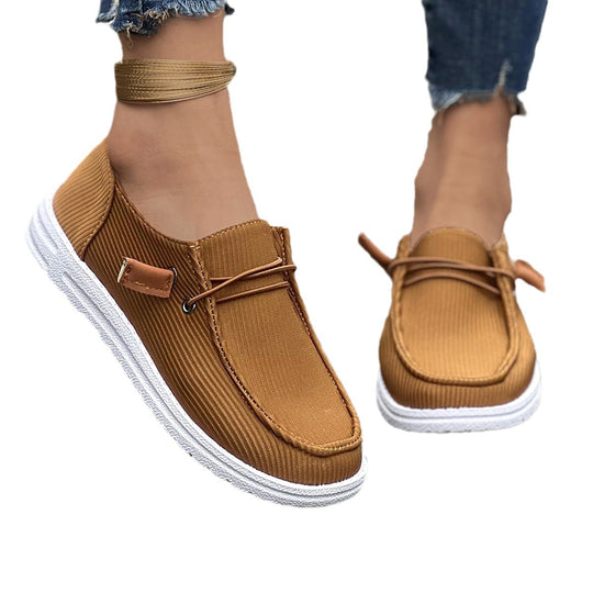 Damen Mode Slip-On Schuhe mit rutschfester Sohle und elastischem Band EB