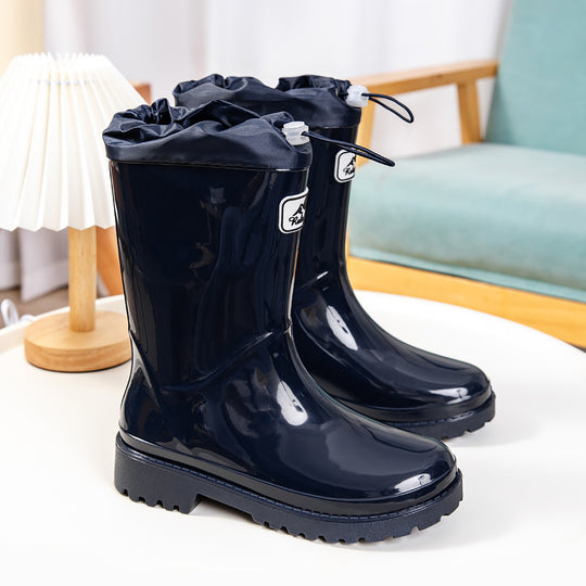 Damen Hochwertige und Stylische Gummistiefel mit Verstellbarem Schnürsystem EB
