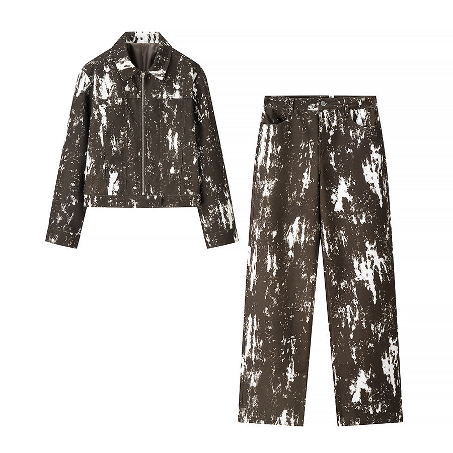 Damen modische Jacke im kreativen Muster EB