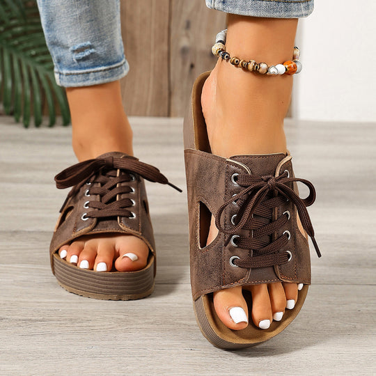 Damen Sportliche Schnürsandalen EB