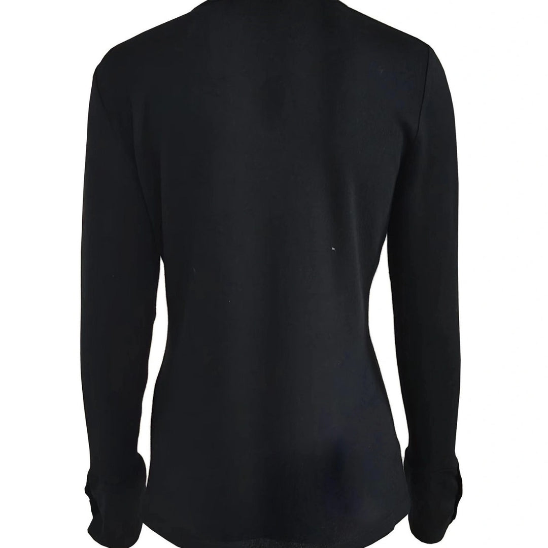 Damen Langarmshirt mit eleganten Knöpfen EB