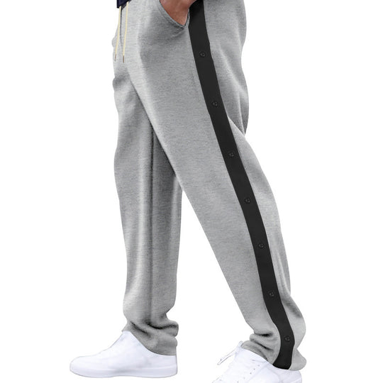 Herren Sportliche Trainingshose mit Knopf-Design und elastischem Bund EB