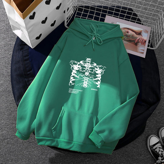 Unisex nan oversized Kapuzenpullover mit anatomischem Grafikprint, Kängurutasche und verstellbarer Kordel EB