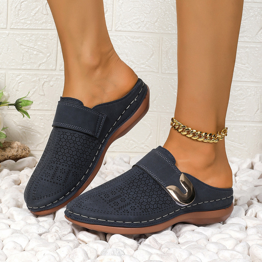 Damen Komfortable Clogs mit modischem Riemendetail EB