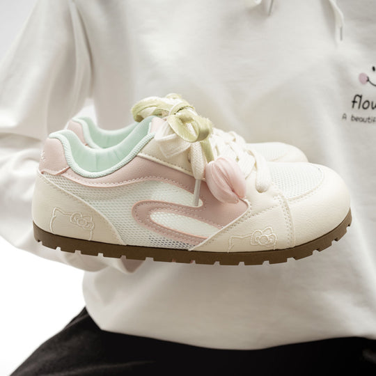 Damen modische Sneaker mit einzigartigem Blumenmotiv und bequemer Dämpfung EB