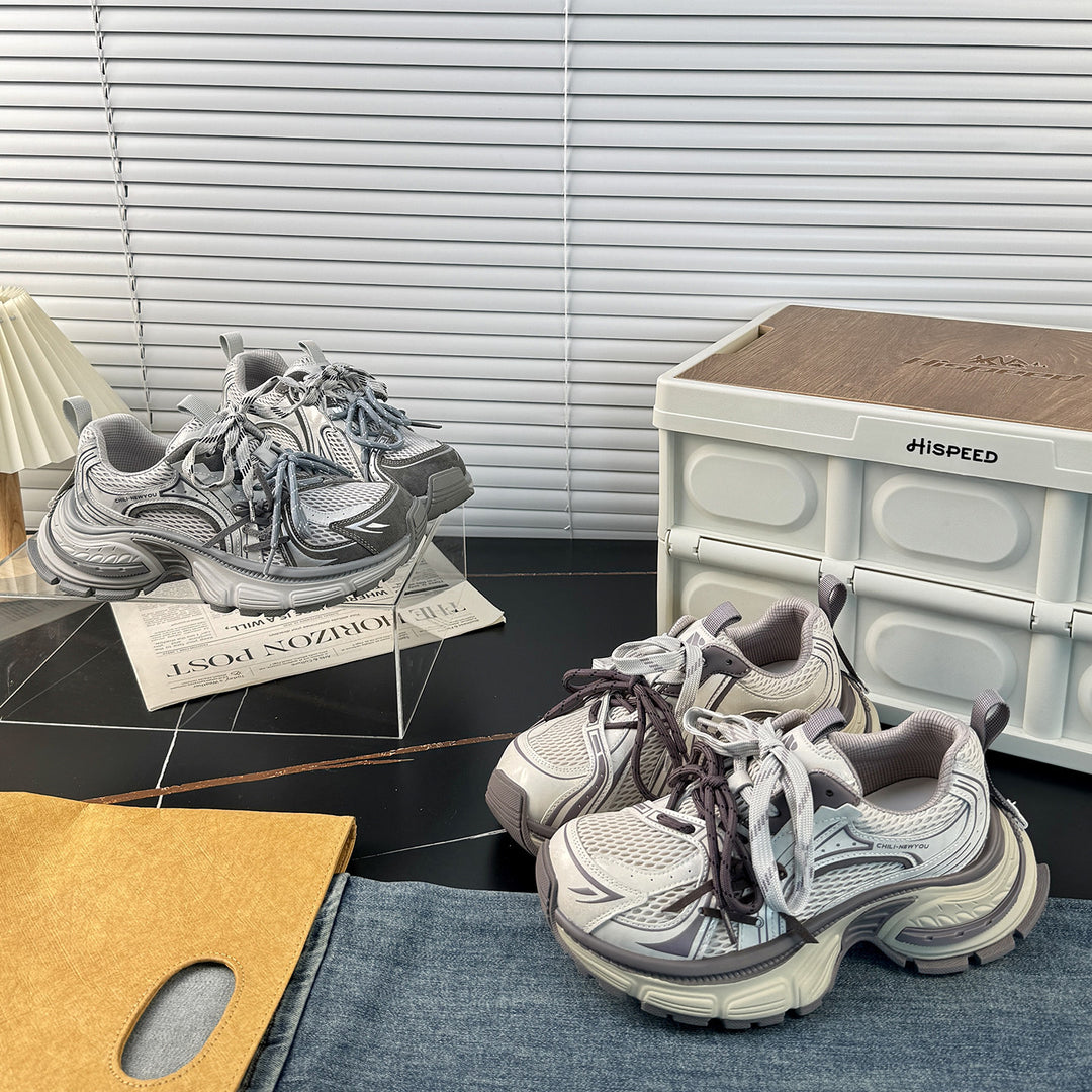 Damen Sportliche Laufschuhe mit atmungsaktiver Mesh-Oberfläche und dämpfender Sohle EB