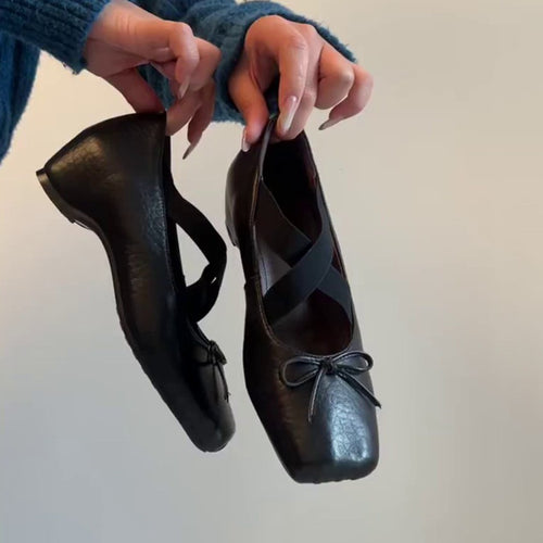 Damen Ballerinas mit elegantem Kreuzriemen und komfortabler Innensohle EB