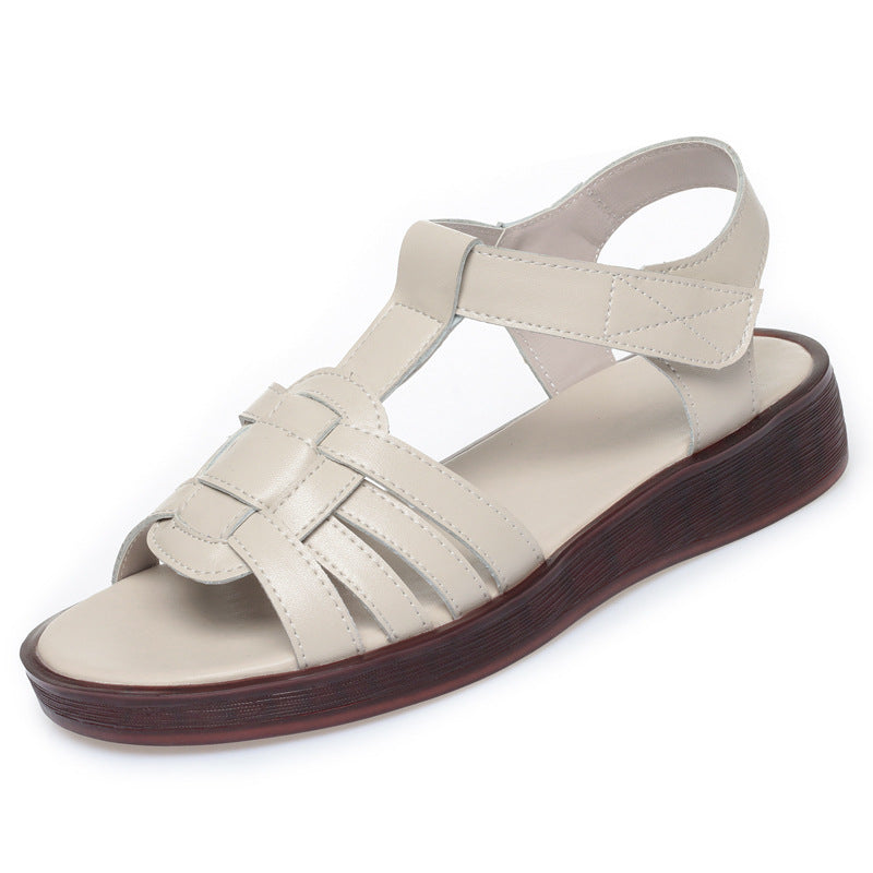 Damen Komfortable Riemchensandalen mit anatomisch geformtem Fußbett und rutschfester Sohle EB