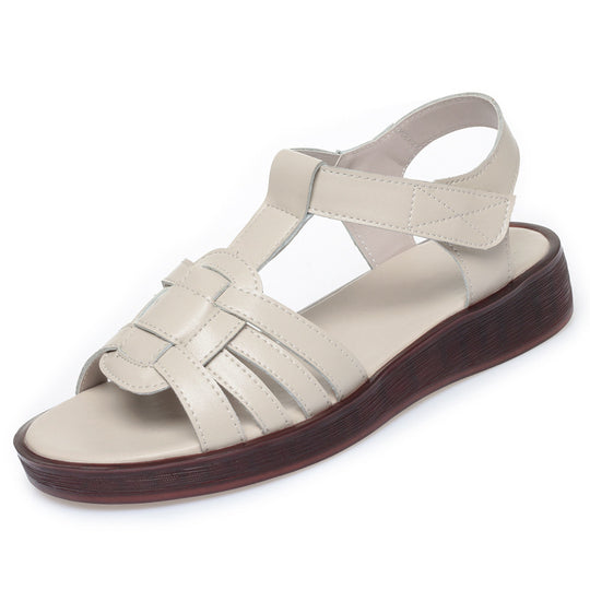 Damen Komfortable Riemchensandalen mit anatomisch geformtem Fußbett und rutschfester Sohle EB
