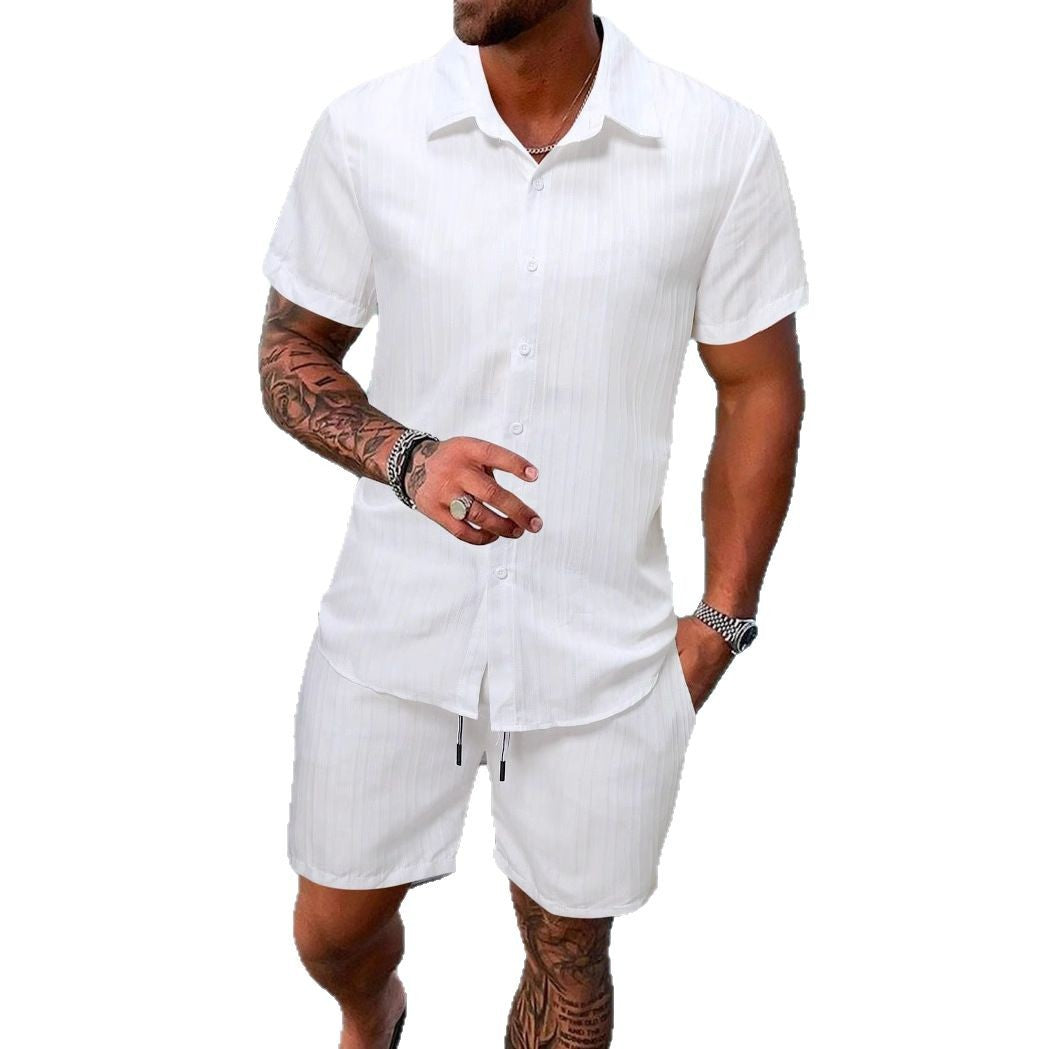 Herren Kurzarm-Shirt mit strukturiertem Design EB