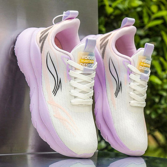 Damen Sportliche Lauf-Sneaker mit atmungsaktiver Mesh-Oberfläche und stoßdämpfender Sohle EB