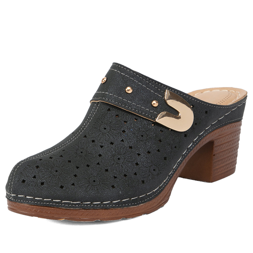 Damen Clogs mit atmungsaktivem Design und eleganten Perforationen EB