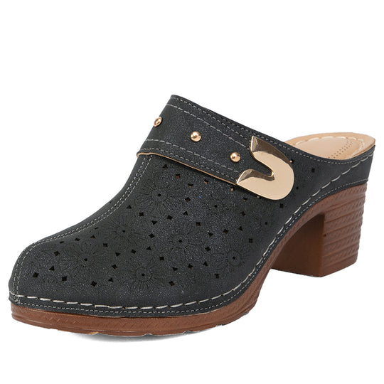 Damen Clogs mit atmungsaktivem Design und eleganten Perforationen EB