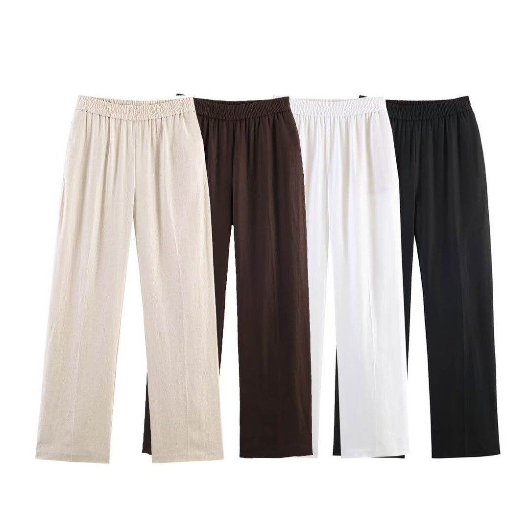 Damen elegante lockere Culotte mit elastischem Bund EB