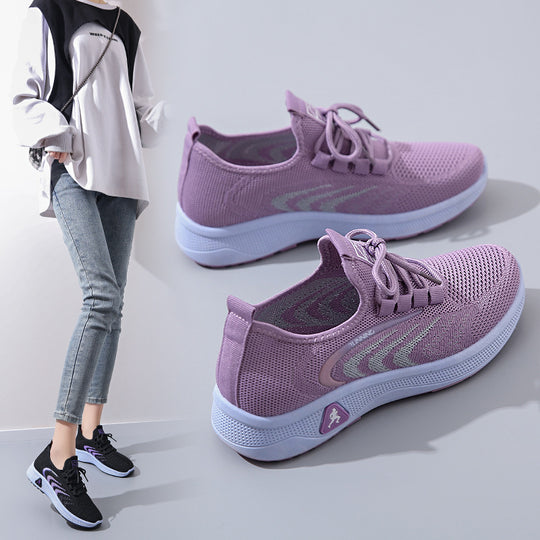 Damen atmungsaktive Laufschuhe mit flexibler Sohle und innovativem Obermaterial EB
