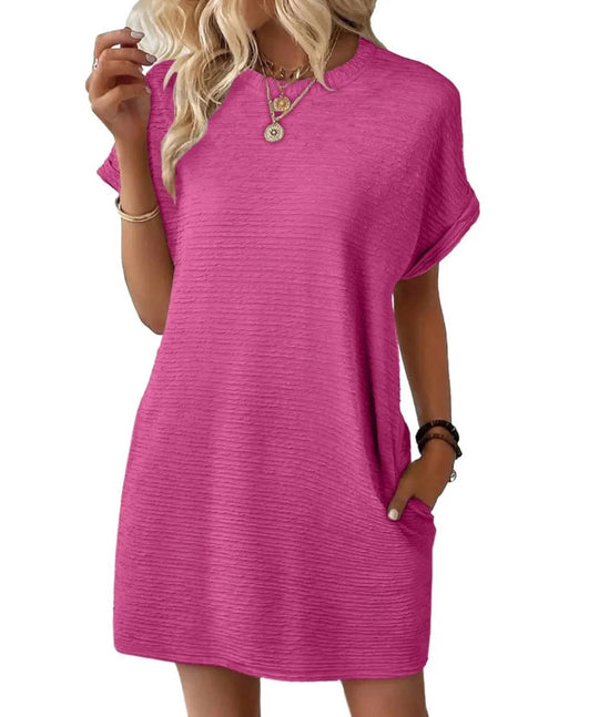 Damen Casual-Kleid mit lässigem Schnitt und praktischen Taschen EB