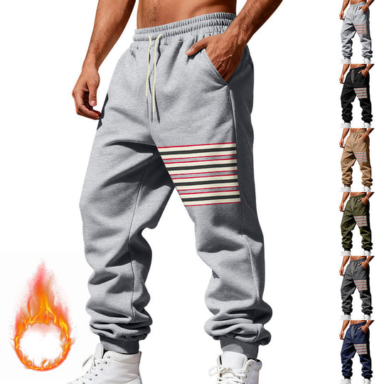 Herren Relaxed-Fit Jogginghose mit seitlicher Streifenapplikation, Kordelzug & gerippten Bündchen EB